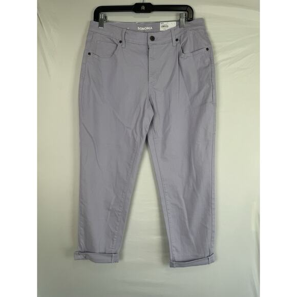 Women’s Sonoma NWT Purple Capri Mid rise Size 10 - Picture 1 of 4